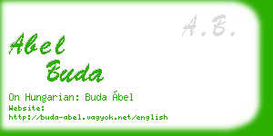 abel buda business card