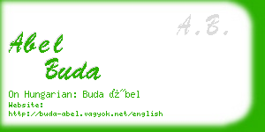 abel buda business card